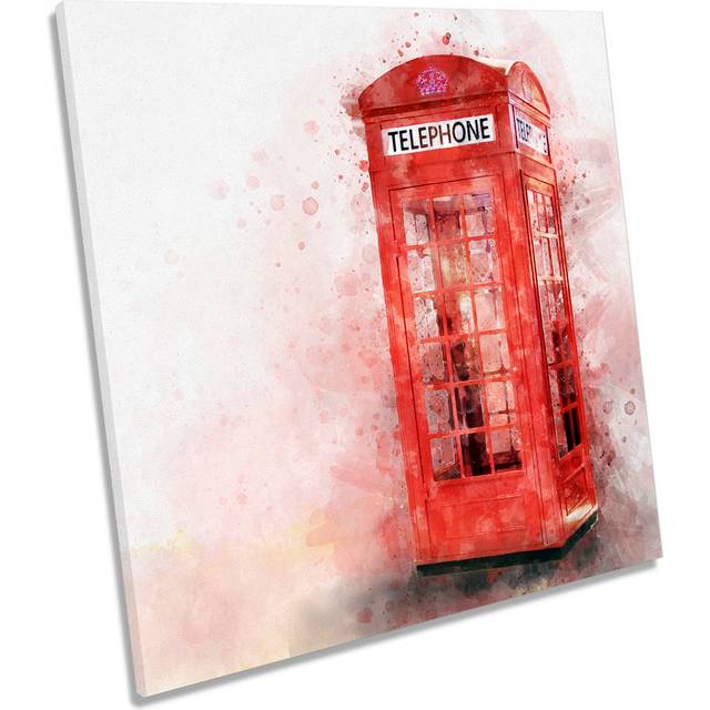 Telephone Box Iconic London - Wrapped Canvas Graphic Art (60cm H x 60cm W x 2cm D)