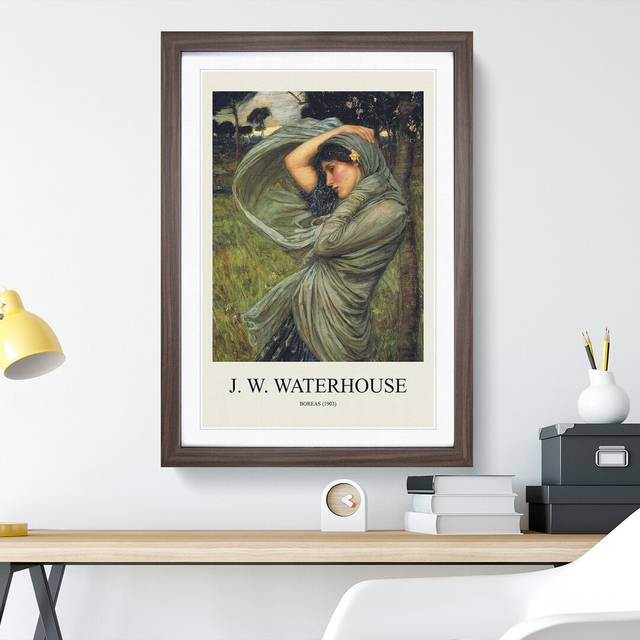 Boreas by Pierre-Auguste Renoir - Picture Frame Art Prints - Walnut (36cm H x 27cm W x 2cm D)