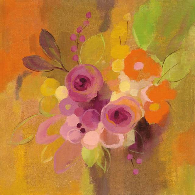 Small Bouquet I by Silvia Vassileva - Wrapped Canvas Painting (30cm H x 30cm W)