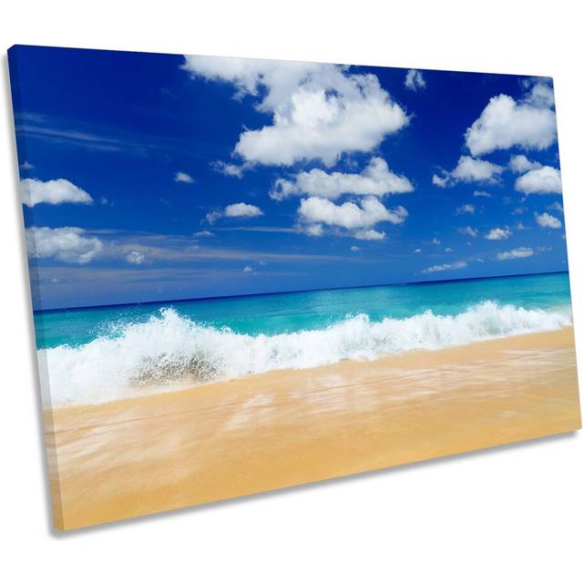 Beach Seascape Modern - Wrapped Canvas Art Prints (61cm H x 91.4cm W x 4cm D)