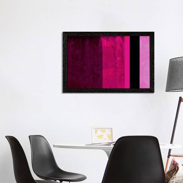 'Girls Room Barby Pink'- Floater Frame Graphic Art Print on Canvas - Black (101.6 cm H x 66.04 cm W)