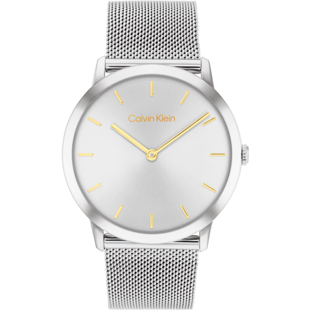Minimalistic Dial Mesh Bracelet Watch