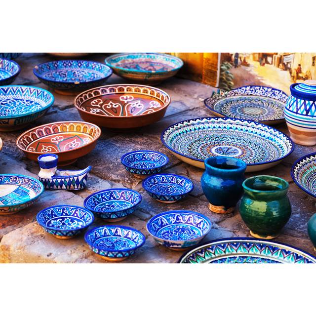Plates and Pots - Wrapped Canvas Photograph (81cm H x 122cm W x 3.8cm D)