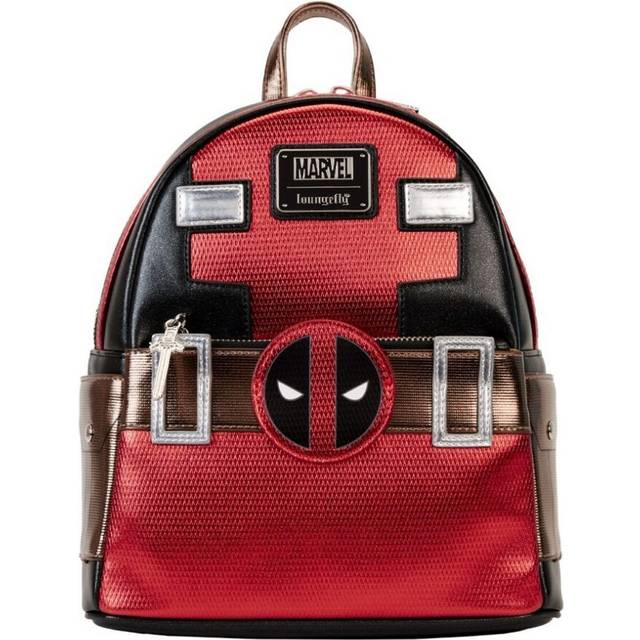 Marvel Loungefly Metallic Deadpool Cosplay Mini Backpack - Black&#47;Gray&#47;Red (One-Size)