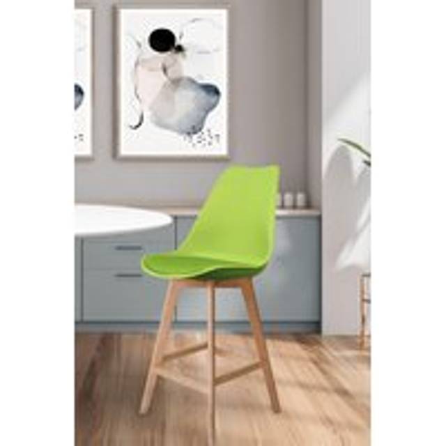 Fusion Living Soho Plastic Bar Stool - Green