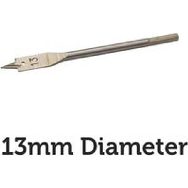 13mm x 150mm HARDENED STEEL Flat Spade Core Drill Bit Hex Shank Wood Hole Cutter