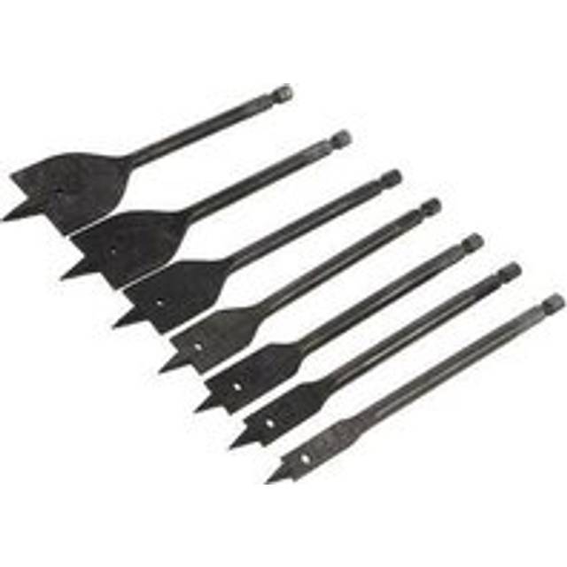 7 Piece Flat Drill Bits 10mm 40mm Plumbers Sets Precision Clean Hole Making