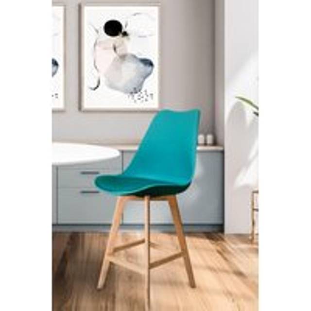 Fusion Living Soho Plastic Bar Stool - Teal