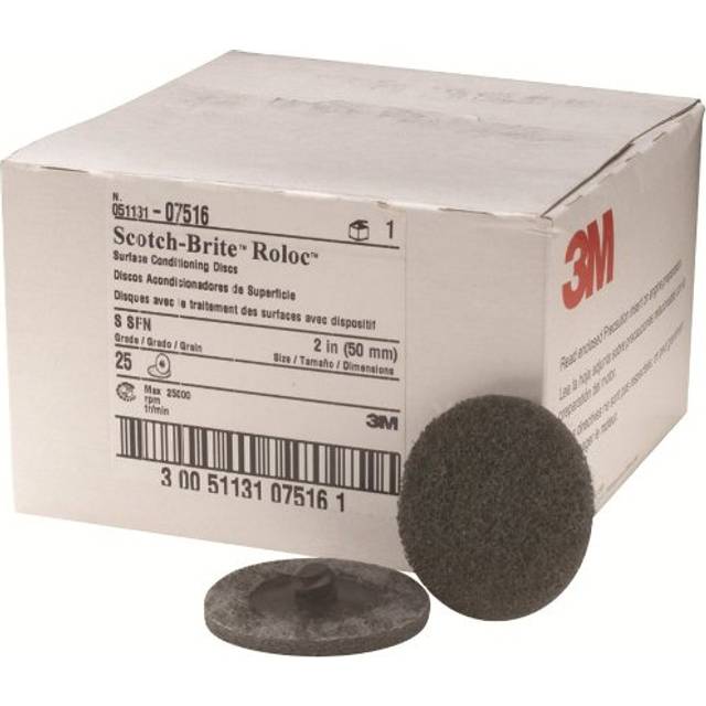 Scotch-Brite Roloc Surface Conditioning Disc, TR 07516, 2 in x NH S SFN, 25 per Carton