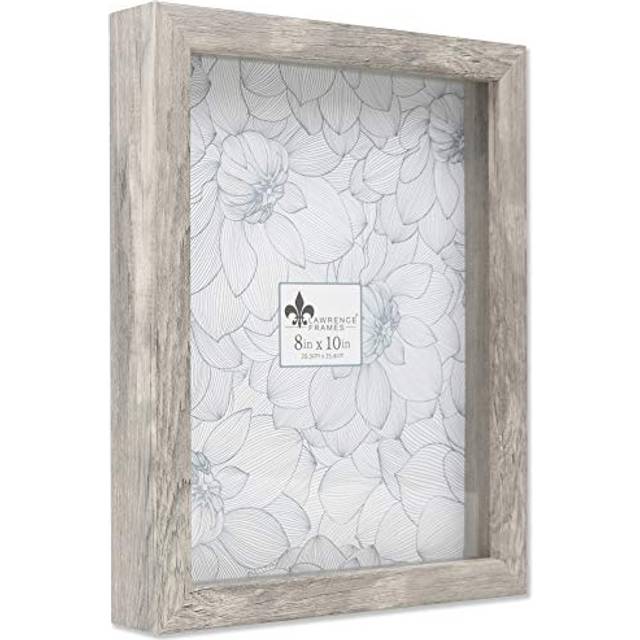Lawrence Frames Shadow Box Frame  8x10  Natural Gray