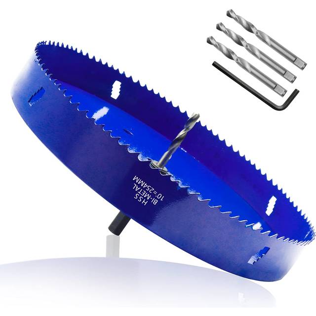 Seimneire 10 Inch Hole Saw with Heavy Duty Arbor  12 Inch cutting Dept
