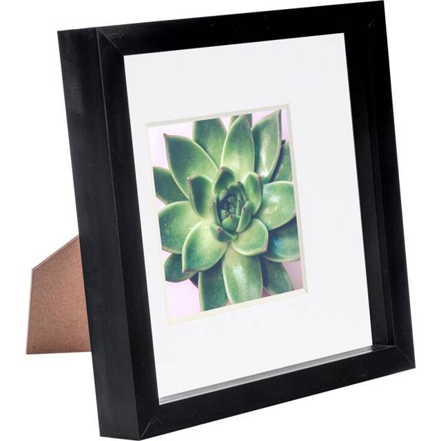 8" x 8" Black 3D Box Photo Frame - with 4" x 4" Mount - White Mount
