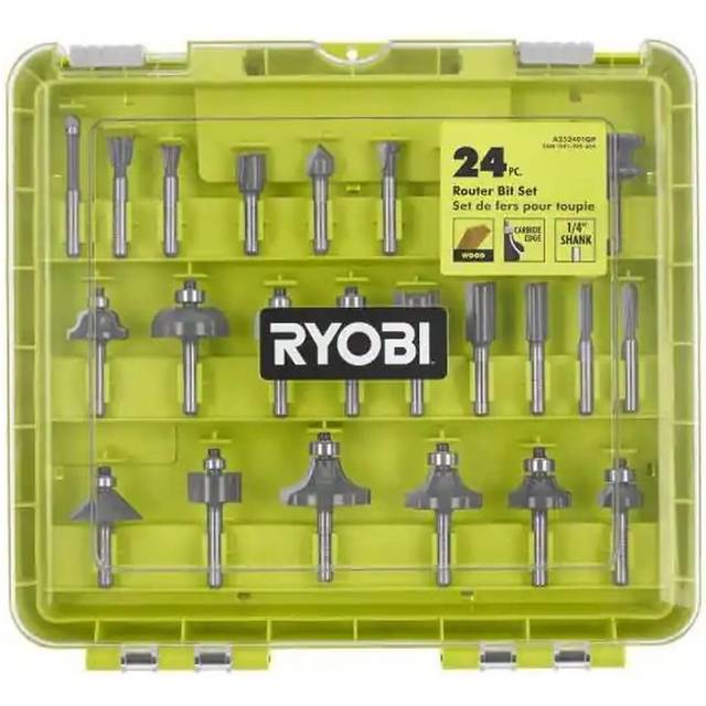 RYOBI 24-Piece Router Bit Set with CASE