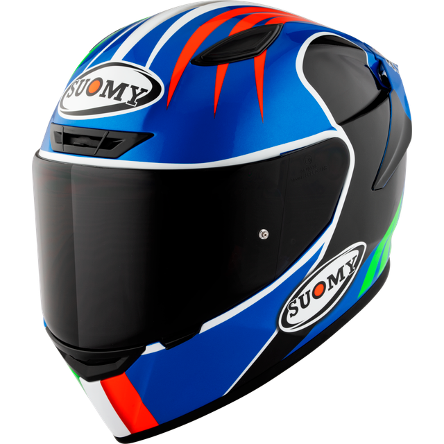 Suomy Track-1 Pecco Bagnaia Mugello Replica 2022, full face helm , color: Black/Blue/Green/Red , size: XXL