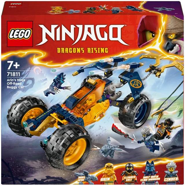 LEGO NINJAGO Ains terrängbuggy Äventyrslekset med drakfigur och 4 minifigurer, Modellbyggsats för barn, Presentidé för pojkar och flickor från 7 år 71811