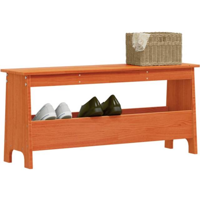 vidaXL Entrébænk 100 x 28 x 45 cm Gyldenbrun