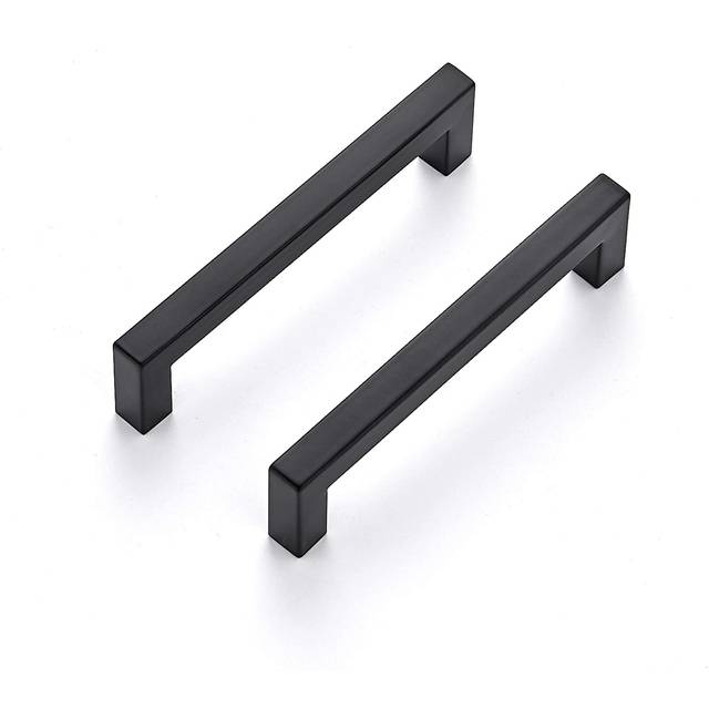 Ravinte 5 Pack 5 Inch Kitchen Square Cabinet Handles Matte Black Cabinet Pulls Black Drawer Pulls Kitchen Cabinet Hardware Kitch