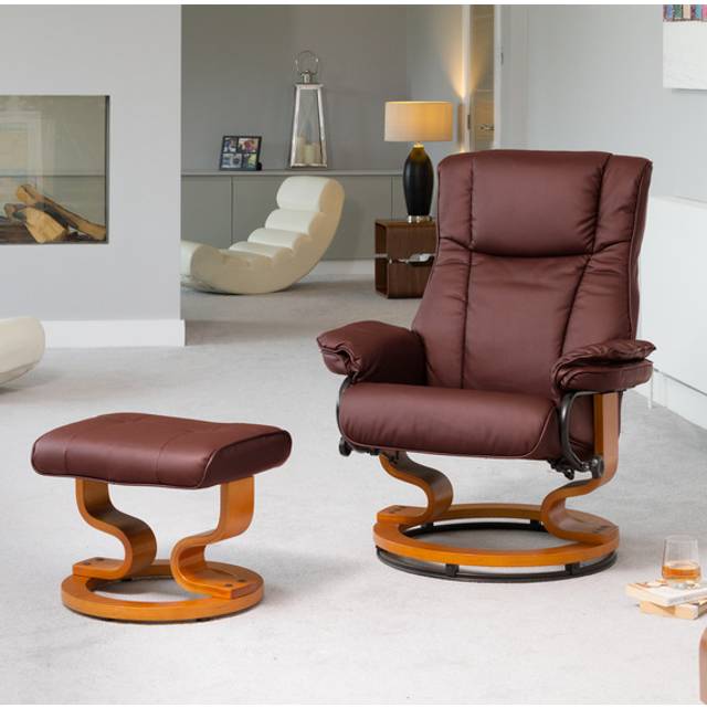 Artemis Home Calhoun Swivel Recliner With Massage And Heat - Burgundy, Red