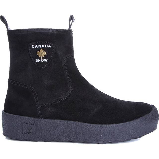 Canada Snow - Quebec Grip - Svarta curlingkängor i mocka storlek 40 - Black (40)