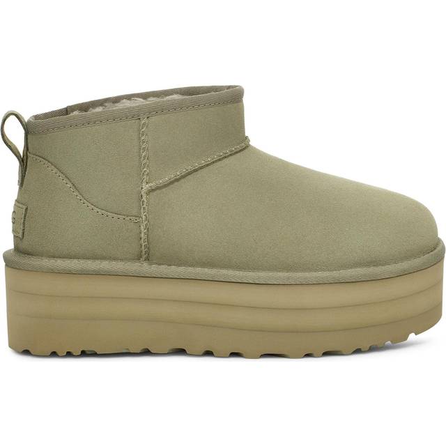 UGG Womens Classic Ultra Mini Platform Boots Shaded Clover Green, 8