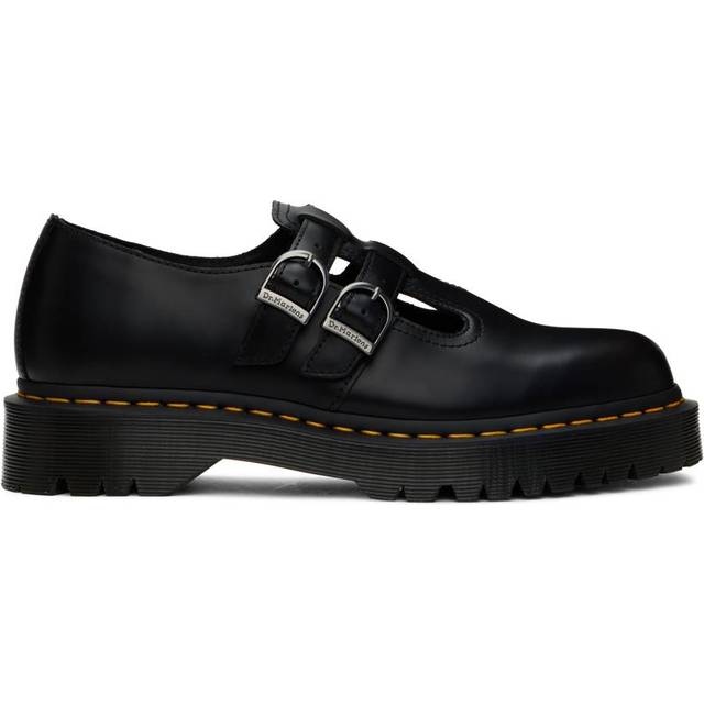 Dr. Martens Black 8065 II Bex Smooth Leather Platform Oxfords - Black - US 10