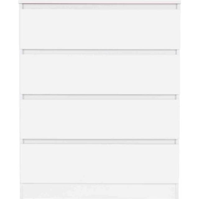 Seconique Malvern 4 Drawer White Chest - 4 Drawers