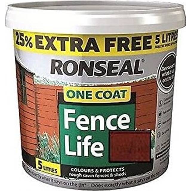 Ronseal 5L One Coat Fence Life Paint - Red Cedar