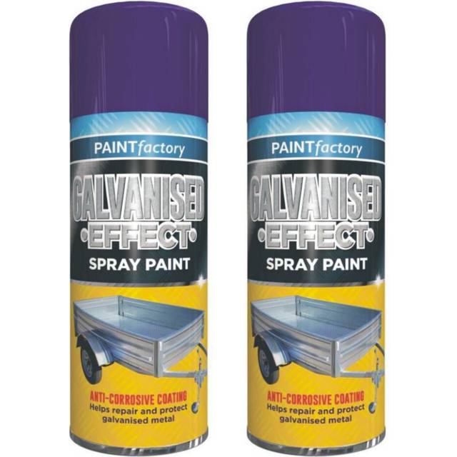 2 x 400ml Galvanised Effect Spray Anti Corrosive Coat Protect Metal