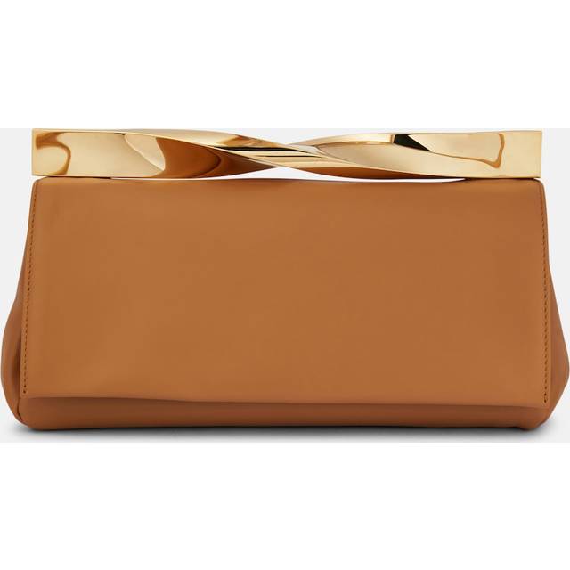Aquazzura Twist leather clutch
