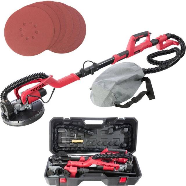 AREBOS Long Neck Sander Drywall  Sander With Pads 750 W 225 mm Random Orbital Sander