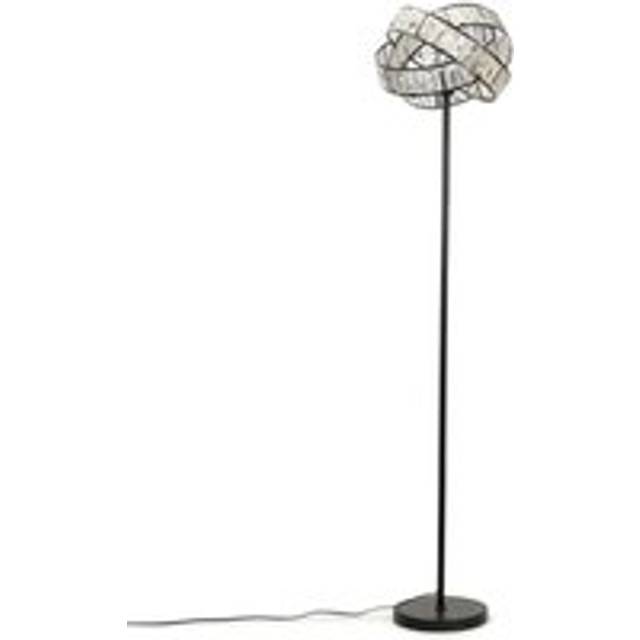 Valuelights - Chrome Floor Lamp Tortoise Acrylic Jewel Twist Shade Living Room Standard Light - No Bulb