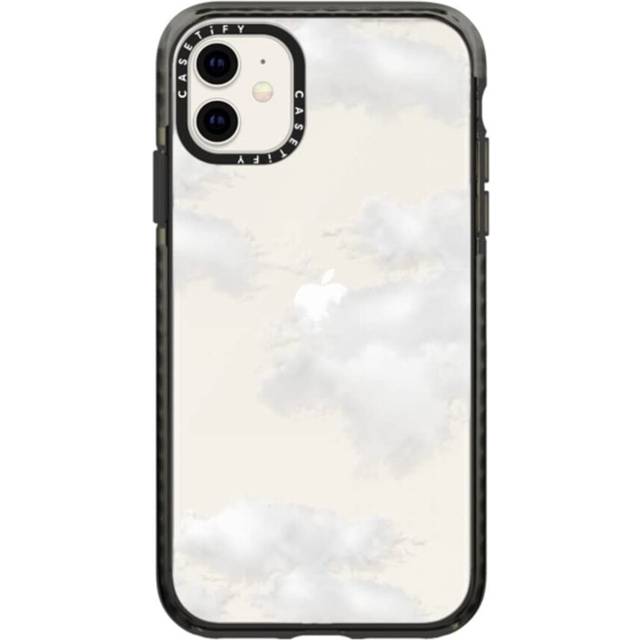casetify Impact case for iPhone 11 - clouds White - clear Black