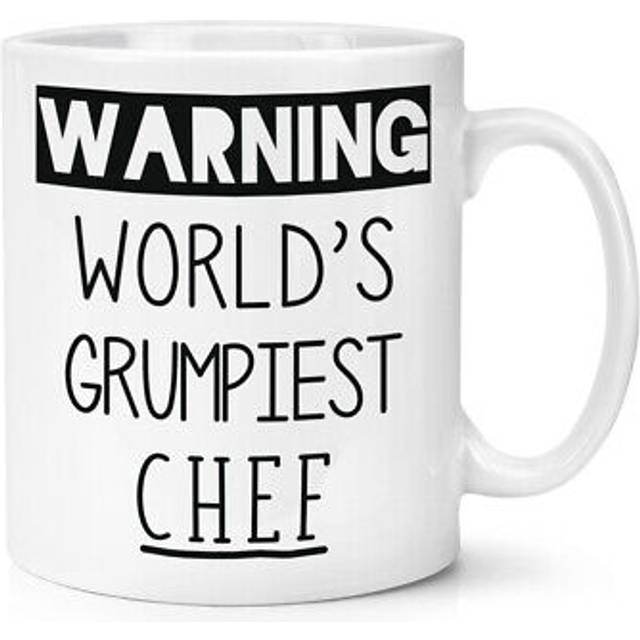 Warning World's Grumpiest Chef 10oz Mug Cup Grumpy Awesome Best Cook Food Funny