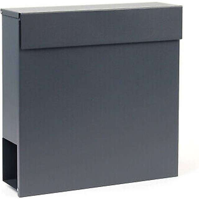Letter Box with Newspaper Holder V49 Anthracite Wall Mounted Post Newspaper Compartment with 2 keys