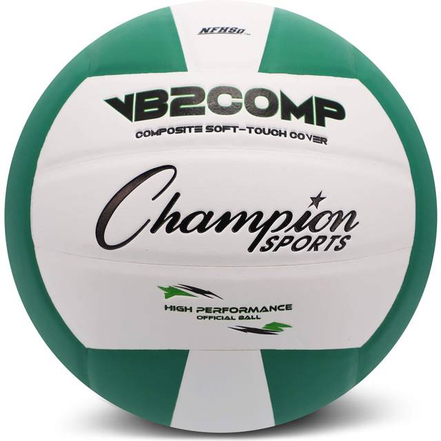 Champion Sports VB2GN 8.25 in. VB Pro Comp Series Volleyball, Green & White