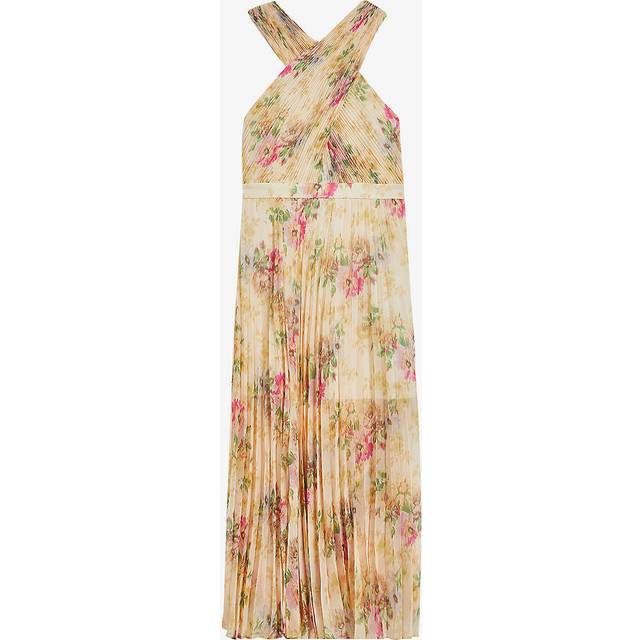 Ted Baker Cross Front Pleated Midi Dress