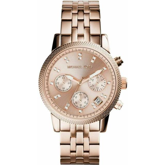 Michael Kors Ritz Ladies WatchÂ¦Chronograph DialÂ¦Rose Gold Bracelet BandÂ¦MK6077 - Multicoloured