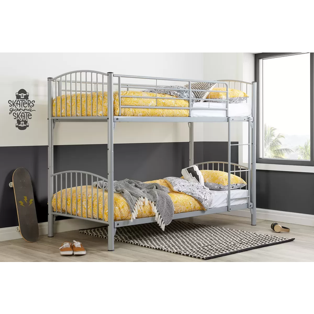 Birlea Corfu 3ft Silver Metal Bunk Bed Frame