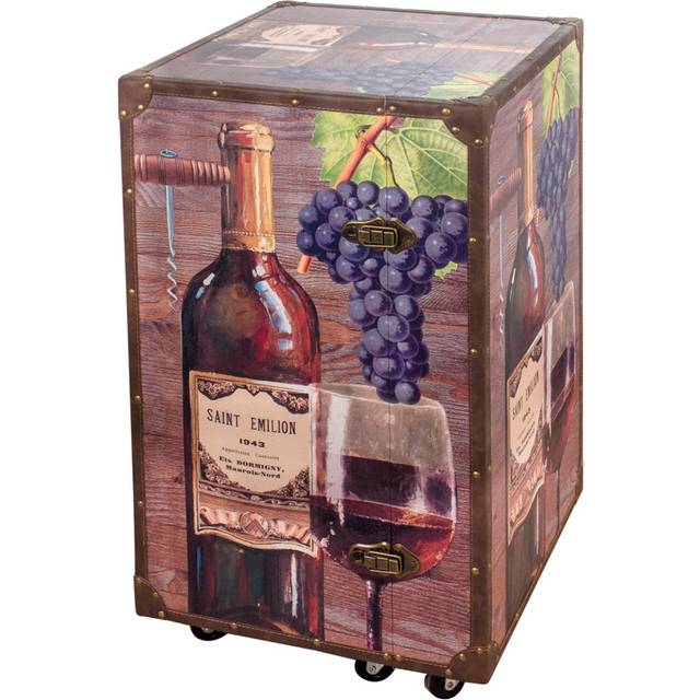 Denyel Cabinet Wine Bottle Rack - Brown (80cm H X 48cm W X 48cm D)
