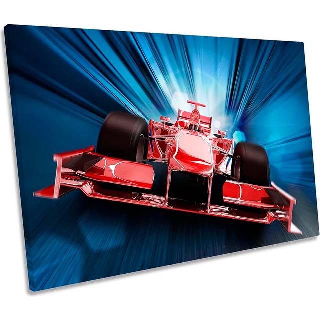 Formula One F1 Race Car - Wrapped Canvas Art Prints - Brown (40.6cm H x 61cm W x 2cm D)