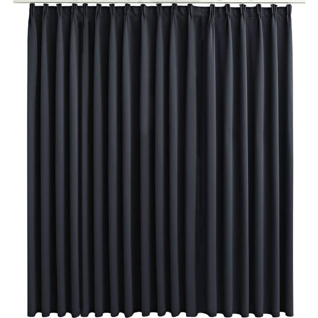 Mörkläggningsgardin med krokar svart 290x245 cm
