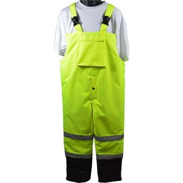 ANSI-ISEA 107-2015 Class E Waterproof Quilted Thermal Bib Rain Pants, 5X