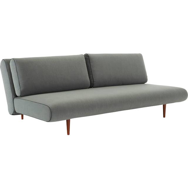 Innovation Living - Unfurl Lounger Sofa Bed 200x121cm - grün/Stoff 518 Elegance Green/Gestell Stahl schwarz/Füße dunkle Eiche - green (74.0 x 200.0 x 121.0cm)