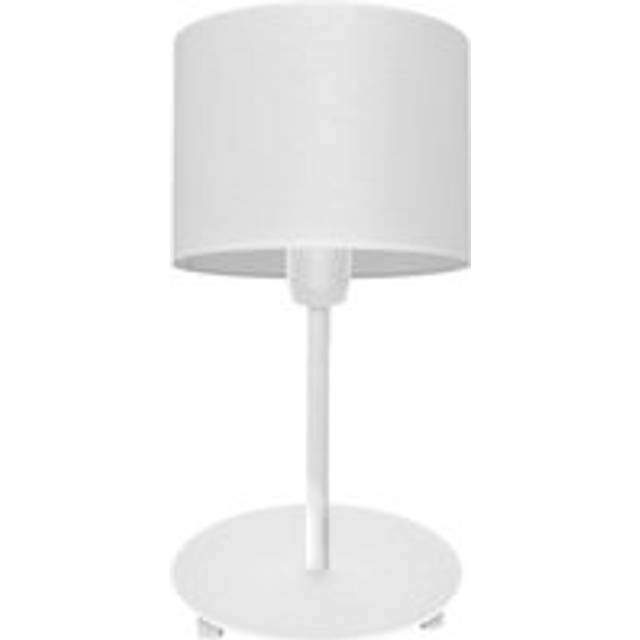 Alba Table Lamp With Round Shade White 20cm - One Size
