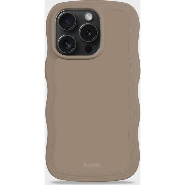 Holdit Telefonskal Wavy iPhone 14 Pro Max - Ljusbrun