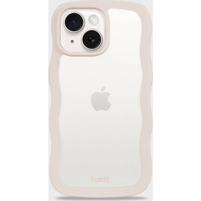Phone Case Wavy Light Beige/Transparent iPhone 15 Plus - Add QTY