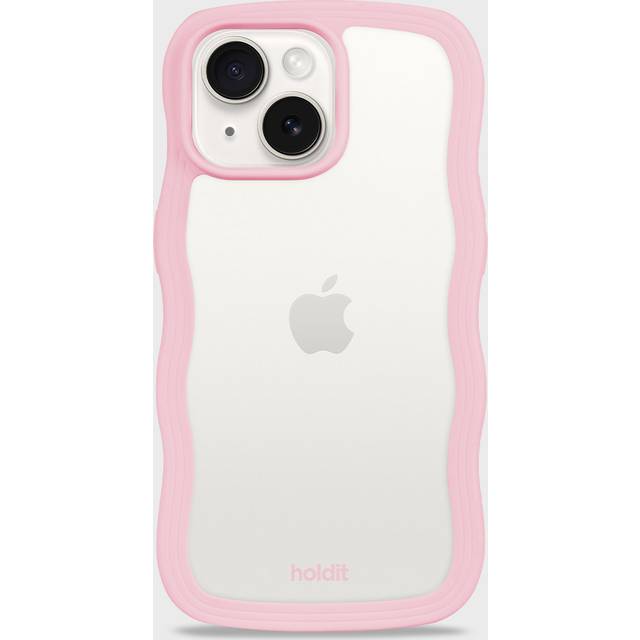 Phone Case Wavy Pink/Transparent iPhone 15 Plus - Add QTY