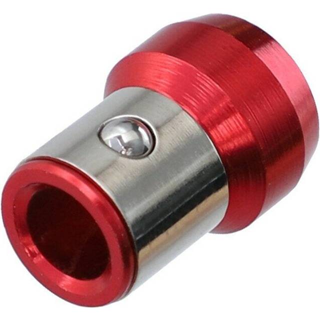 (Red) Universal Magnetic Ring 1/4 Inch Full Metal Screwdriver Bit Magnetic Ring For 6.35mm Shank Anti-corrosion Drill Bit Magnet Powerful Ring