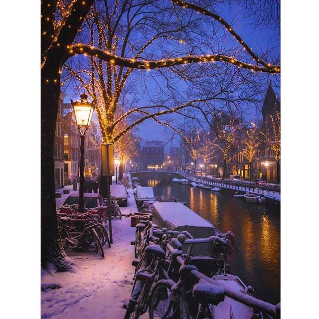 Diamond Embroidery Sale Winter Diamond Mosaic Snow Scenery Diamond Painting Cross Stitch 20X30CM