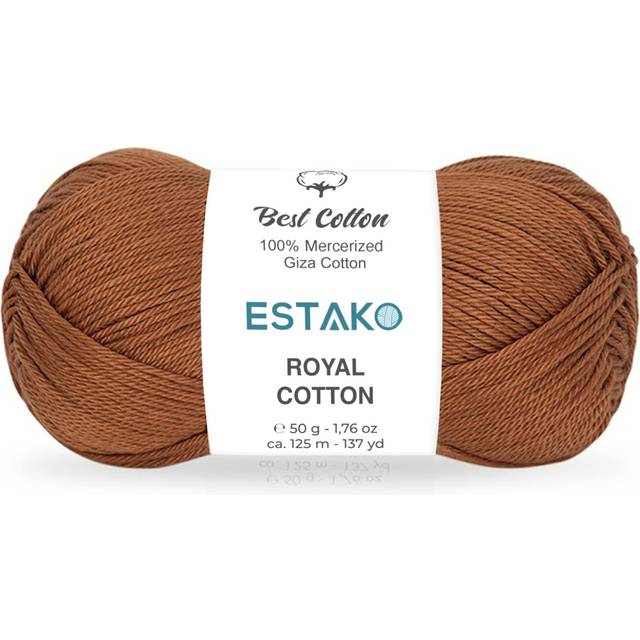 Estako Royal cotton  100 Mercerized giza cotton Yarn  Soft  Super Fino 1 for crochet and Knitting 176 Oz 50g  137 Yrds 125m 5084